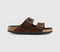 Womens BIRKENSTOCK Arizona Two Strap Sandals Carafe Suede Tfb