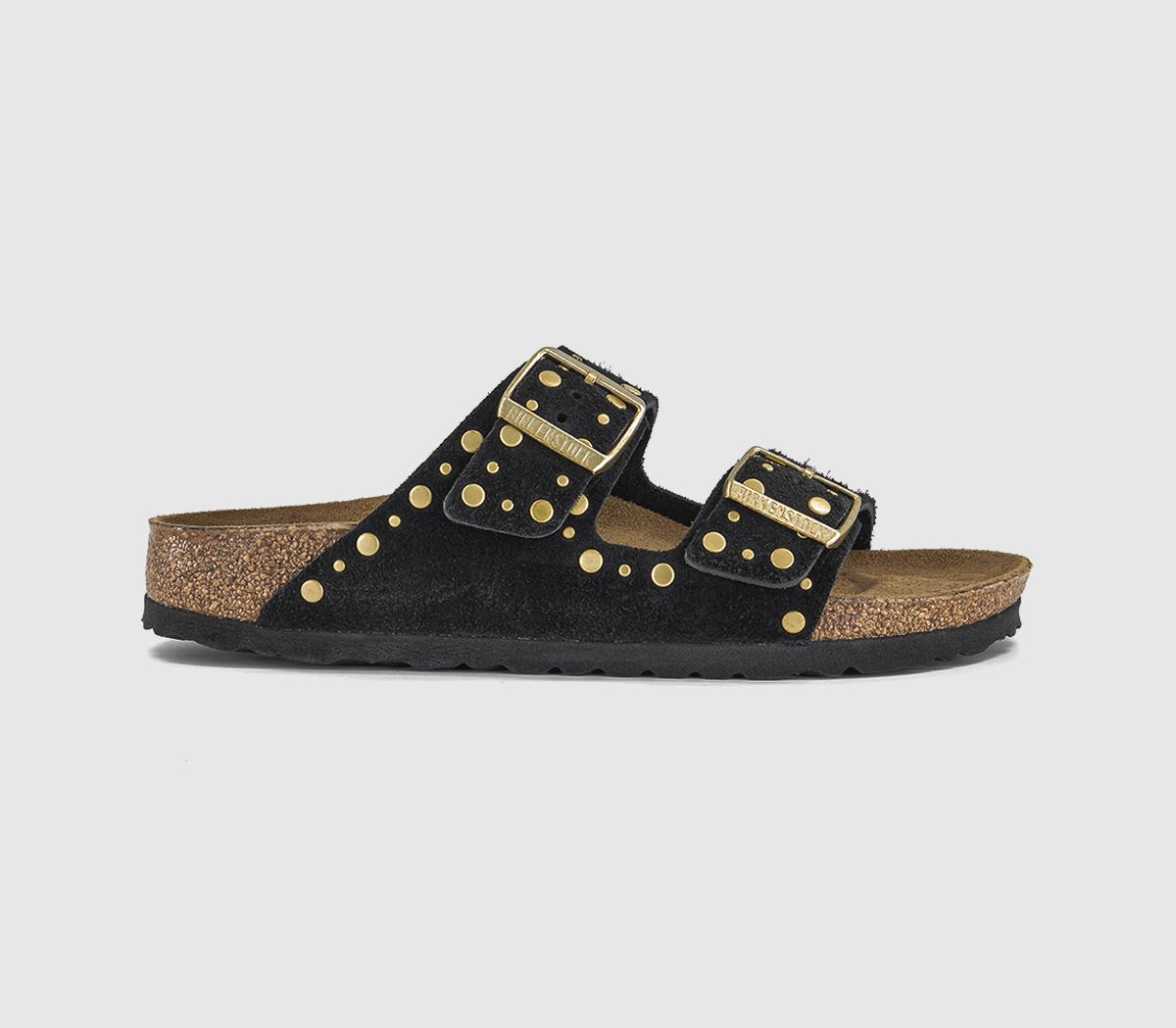 Womens BIRKENSTOCK Arizona Two Strap Sandals Black Rivet