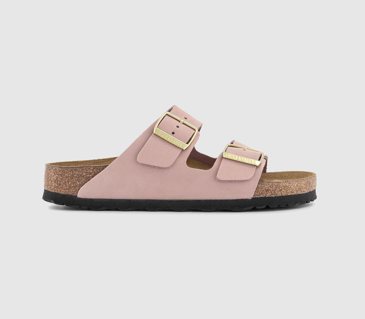 Womens Birkenstock Arizona Two Strap Soft Pink Nubuck Uk Size 5.5