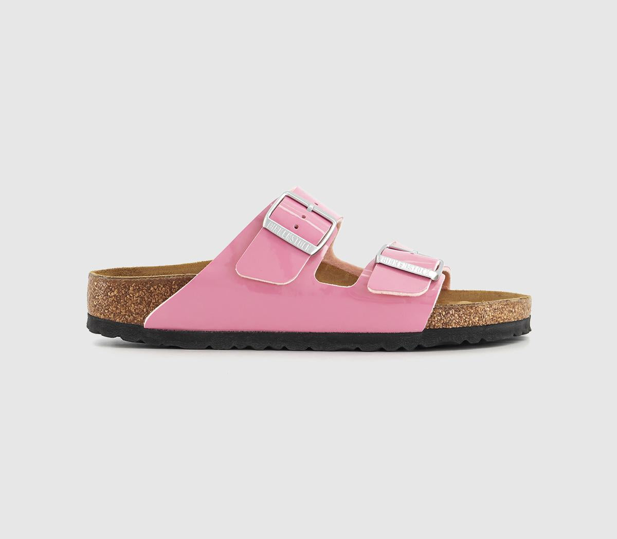 Womens Birkenstock Arizona Two Strap Sandals Candy Pink Patent