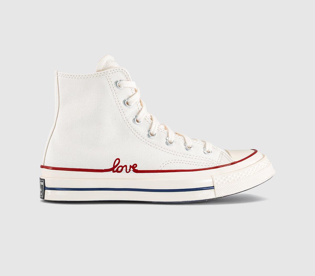 Converse All Star Hi 70 Trainers Heart Vintage White Egret