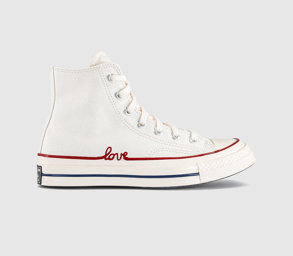 Converse All Star Hi 70 Trainers Heart Vintage White Egret