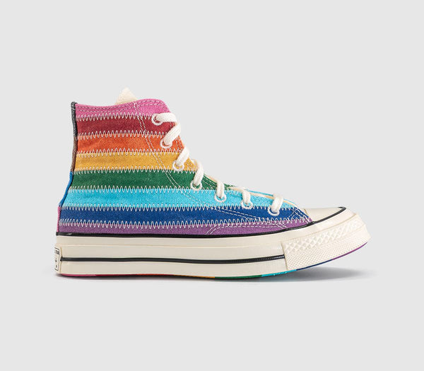 Converse All Star Hi 70 S Trainers Blue Multi Stripe Egert Black