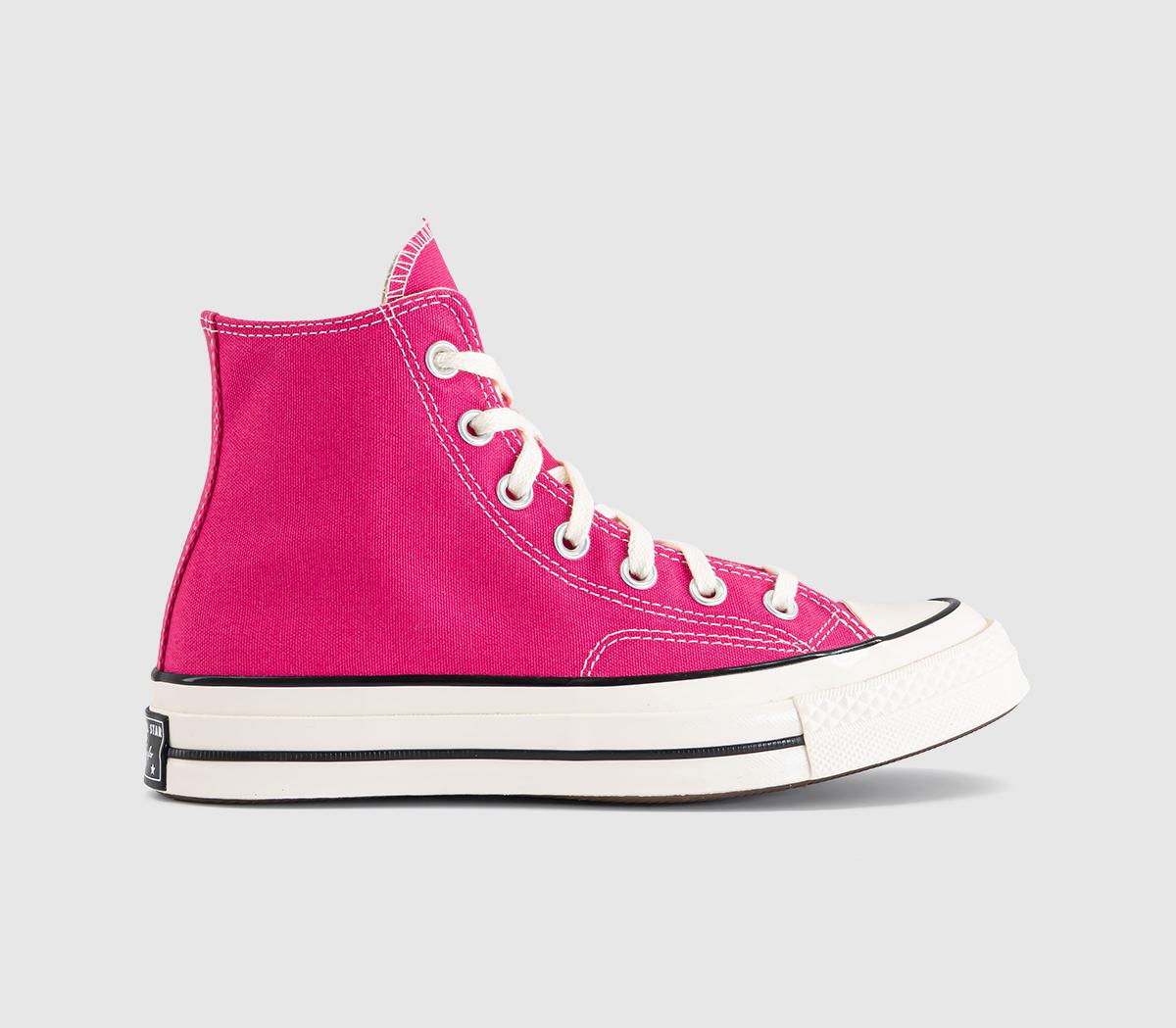 Converse All Star Hi 70S Trainers Rough Raspberry Egret Black