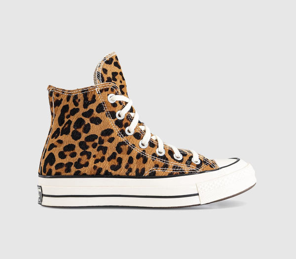 Converse All Star Hi 70 S Trainers Leopard Pony Hair Black Natural Ivory Egret