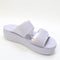 Womens Crocs Brooklyn Buckle Low Wedge Sandals Frosted Purple Moon UK Size 6