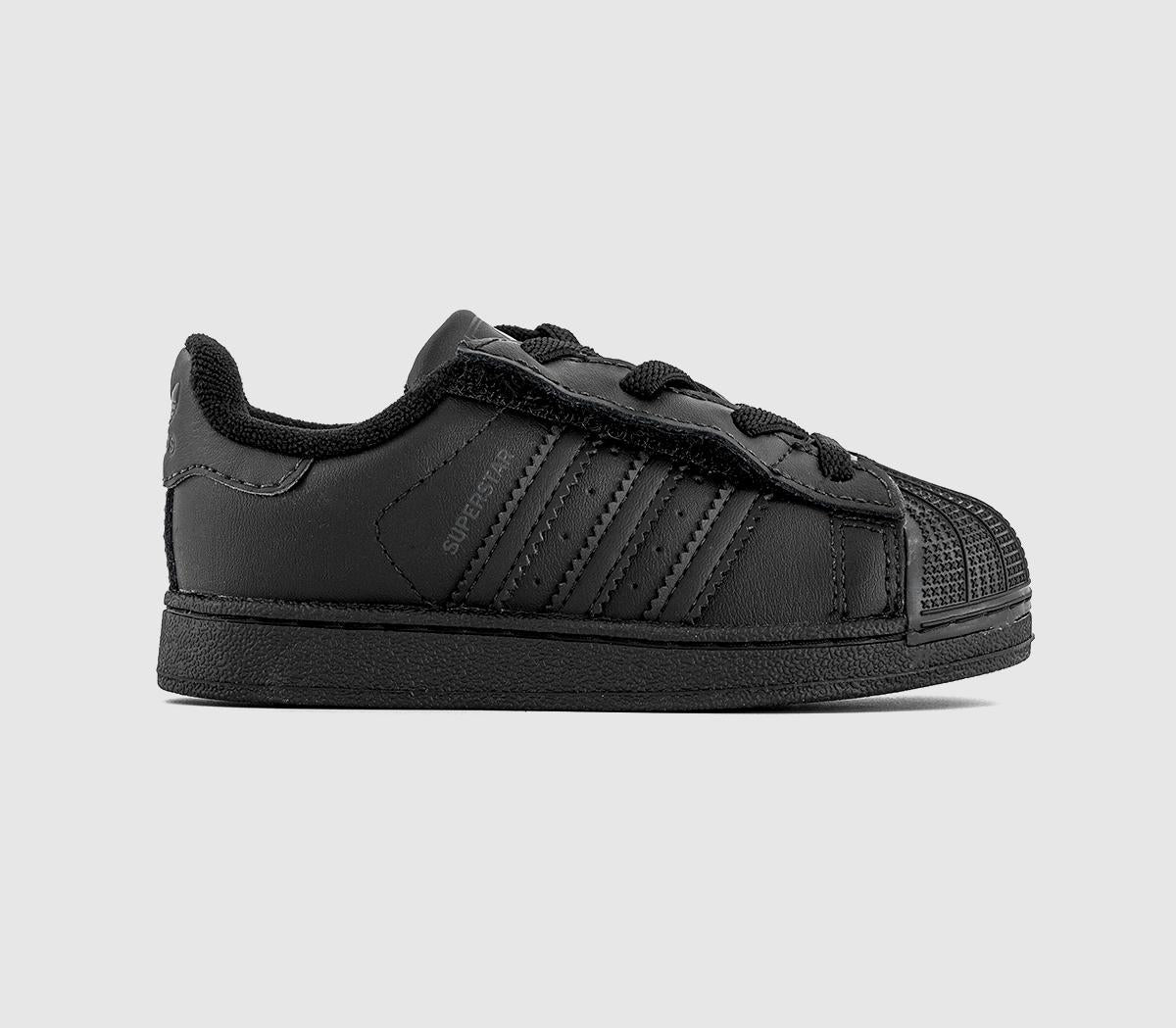 Kids adidas Superstar Infant Trainers Black Black