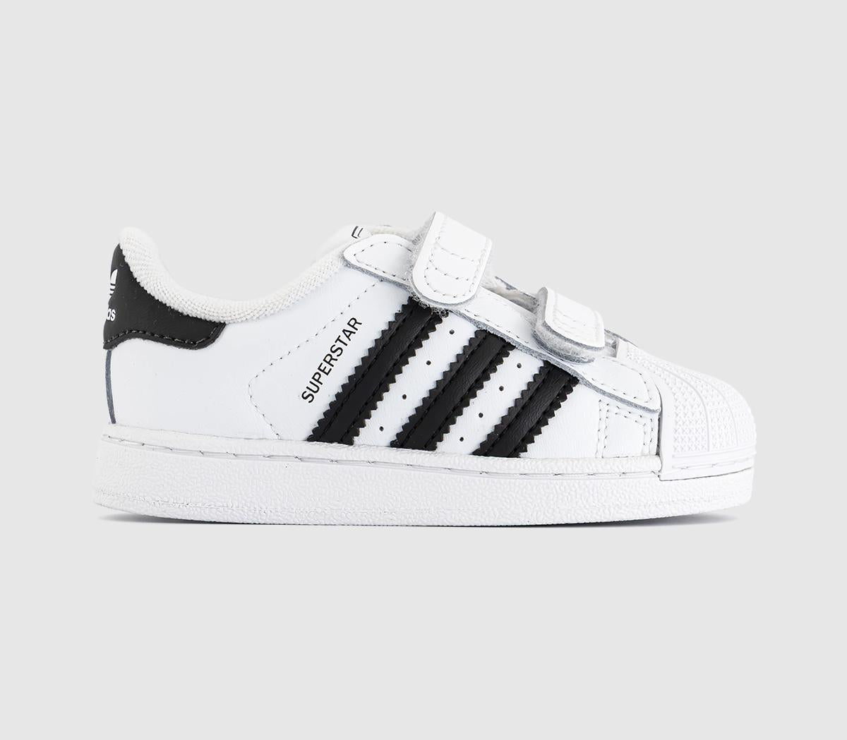 Kids Adidas Superstar Infant Trainers White White Black Uk Size 7 Infant