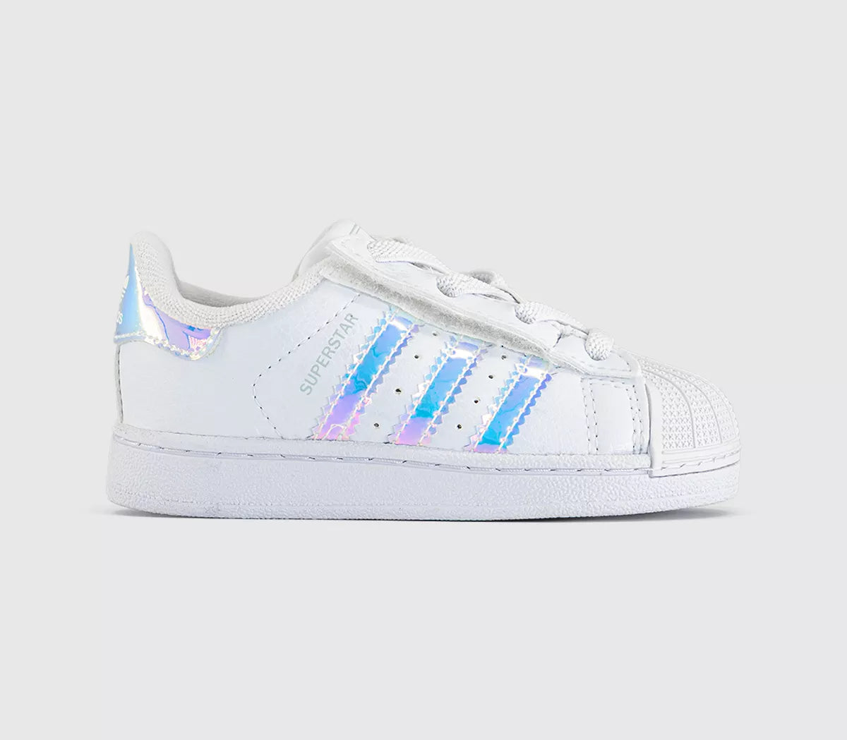 Kids adidas Superstar Infant Trainers White Halo Blue Metallic