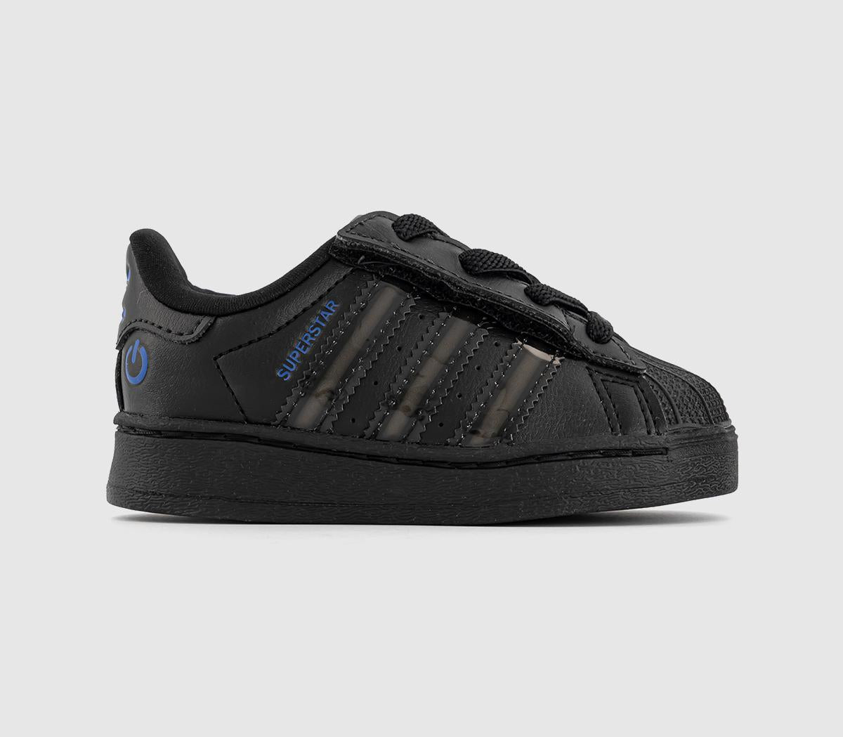 Kids adidas Superstar Infant Trainers Black Black Preloved Violet Led Light Uk Size 6 Infant