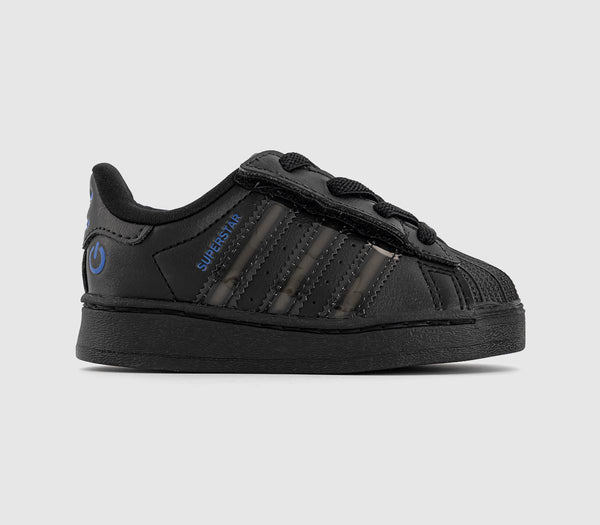Kids adidas Superstar Infant Trainers Black Black Preloved Violet Led Light Uk Size 6 Infant