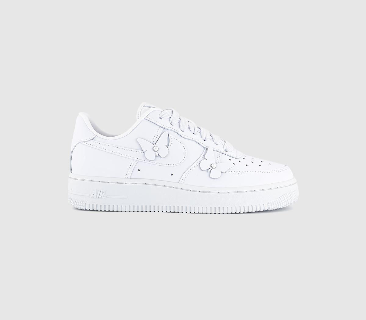 Nike Air Force 1 Lo W Trainers White White Black Butterfly