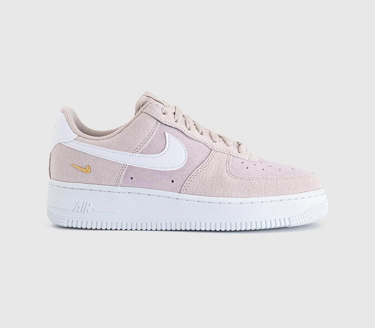 Nike Air Force 1 Lo W Trainers Silt Red White Pink Foam Metallic Gold UK Size 5