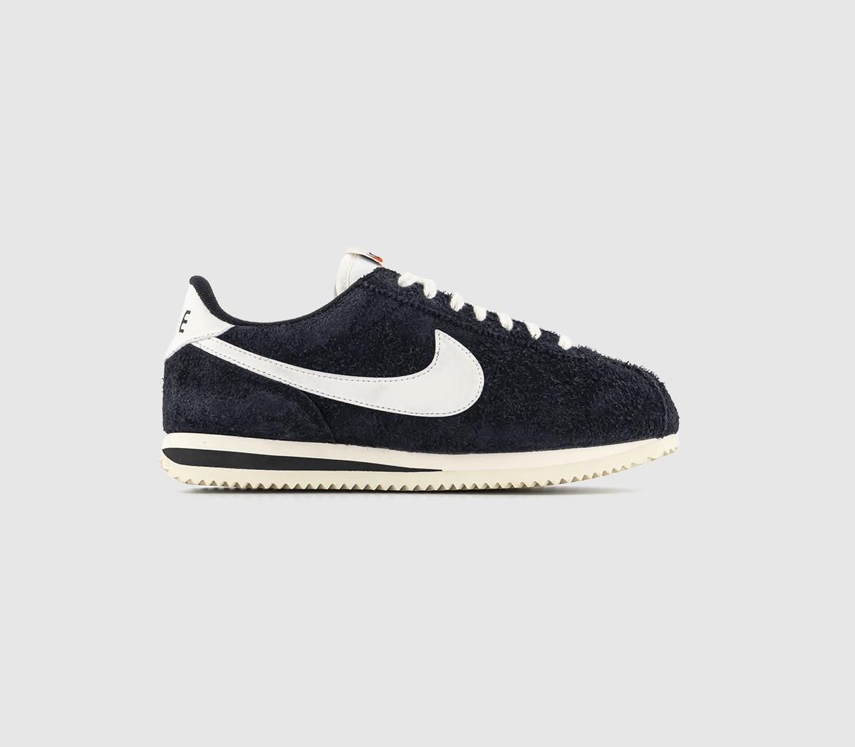 Nike Cortez Trainers Black Sail Coconut Milk Team Orange