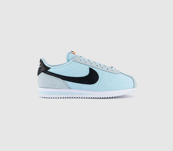 Nike Cortez Trainers Glacier Blue Black White Safety Orange