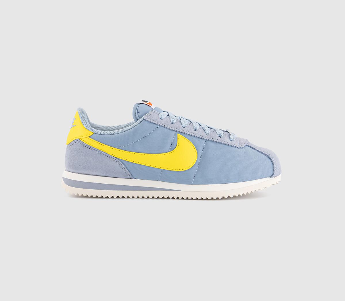  Nike Cortez Trainers Light Armory Blue Lightening Sail Uk Size 5