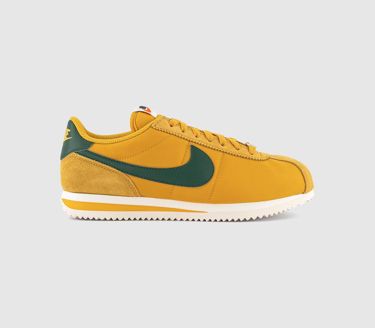 Nike Cortez Trainers Yellow Ochre Gorge Green Safety Orange