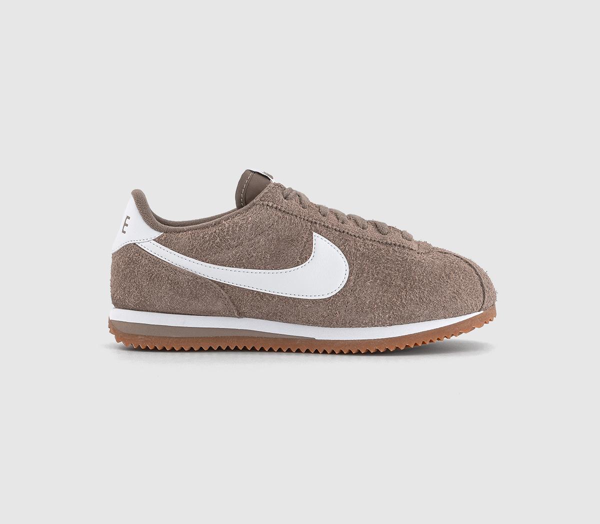 Nike Cortez Trainers Mink Brown White Gum Medium Brown Uk Size 4