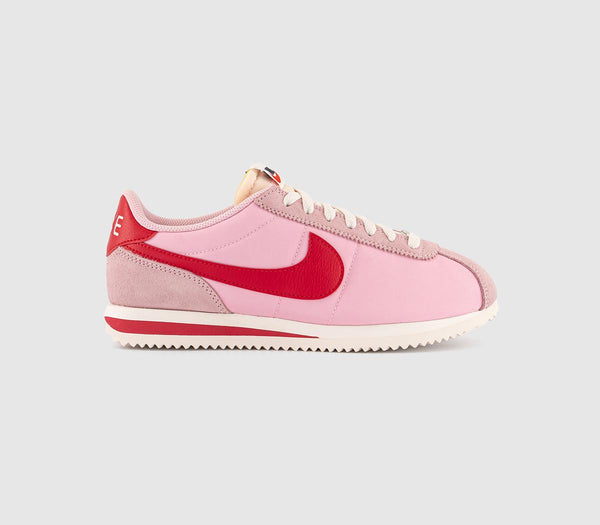 Womens Nike Cortez Trainers Medium Soft Pink Fire Red Sail Team Orange Uk Size 9