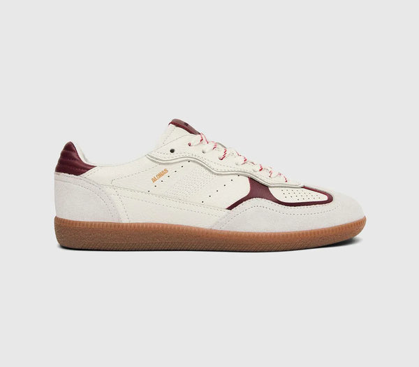 ALOHAS Tb490 Rife Sneakers White Burgundy Leather UK Size 4