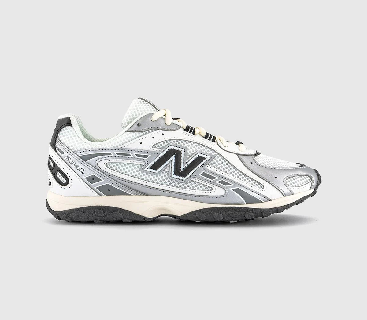 New Balance 204L Trainers Silver Metallic Black UK Size 6