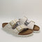 Womens BIRKENSTOCK Arizona Two Strap Sandals Antique White Nubuck UK Size 5 EU38