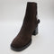 Womens OFFICE Annabella Square Toe Leather Block Heel Boots Brown Suede UK Size 5