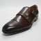 Mens OFFICE Michal Double Strap Monk Shoes Brown Leather UK Size 8