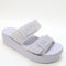 Womens Crocs Brooklyn Buckle Low Wedge Sandals Frosted Purple Moon UK Size 6