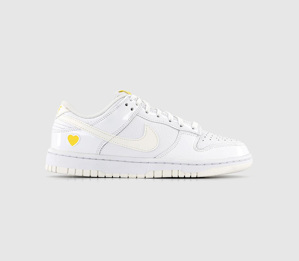 Odd Sizes - Nike Dunk Low White Sail Opti Yellow - UK Sizes Right 7.5/Left 7