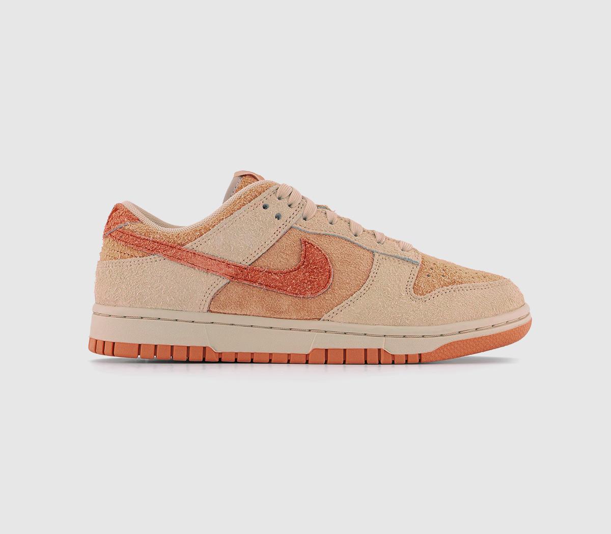 Nike Dunk Low Trainers Shimmer Burnt Sunrise Amber Brown