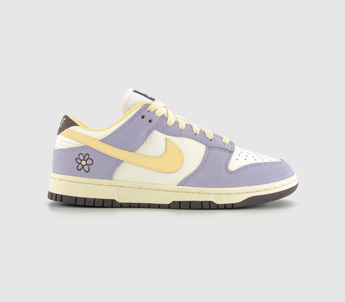 Nike Dunk Low Trainers Lilac Bloom Soft Yellow Sail