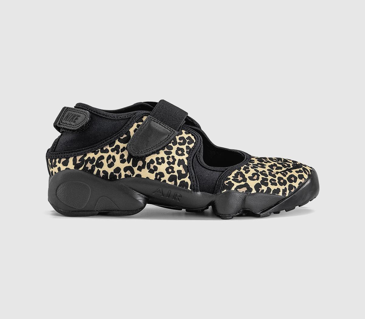 Nike Air Rift Trainers Black Hemp Leopard