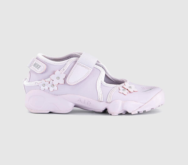 Nike Air Rift Trainers Bleached Lilac Metallic Silver Wolf Grey