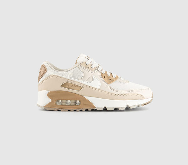 Nike Air Max 90 Trainers Phantom Sail Sanddrift Light Orewood Brown