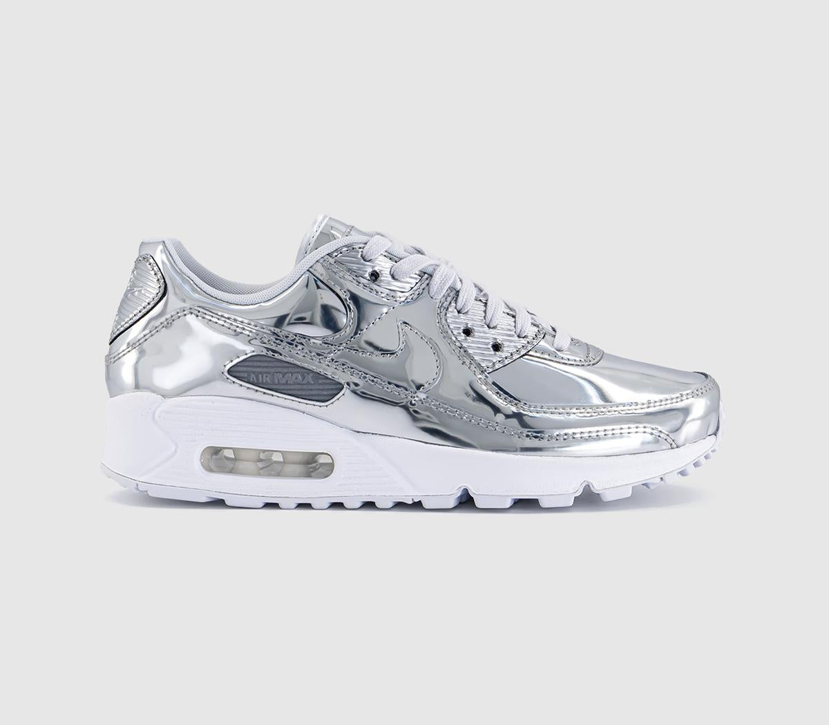 Nike Air Max 90 Trainers Chrome Chrome Pure Platinum White