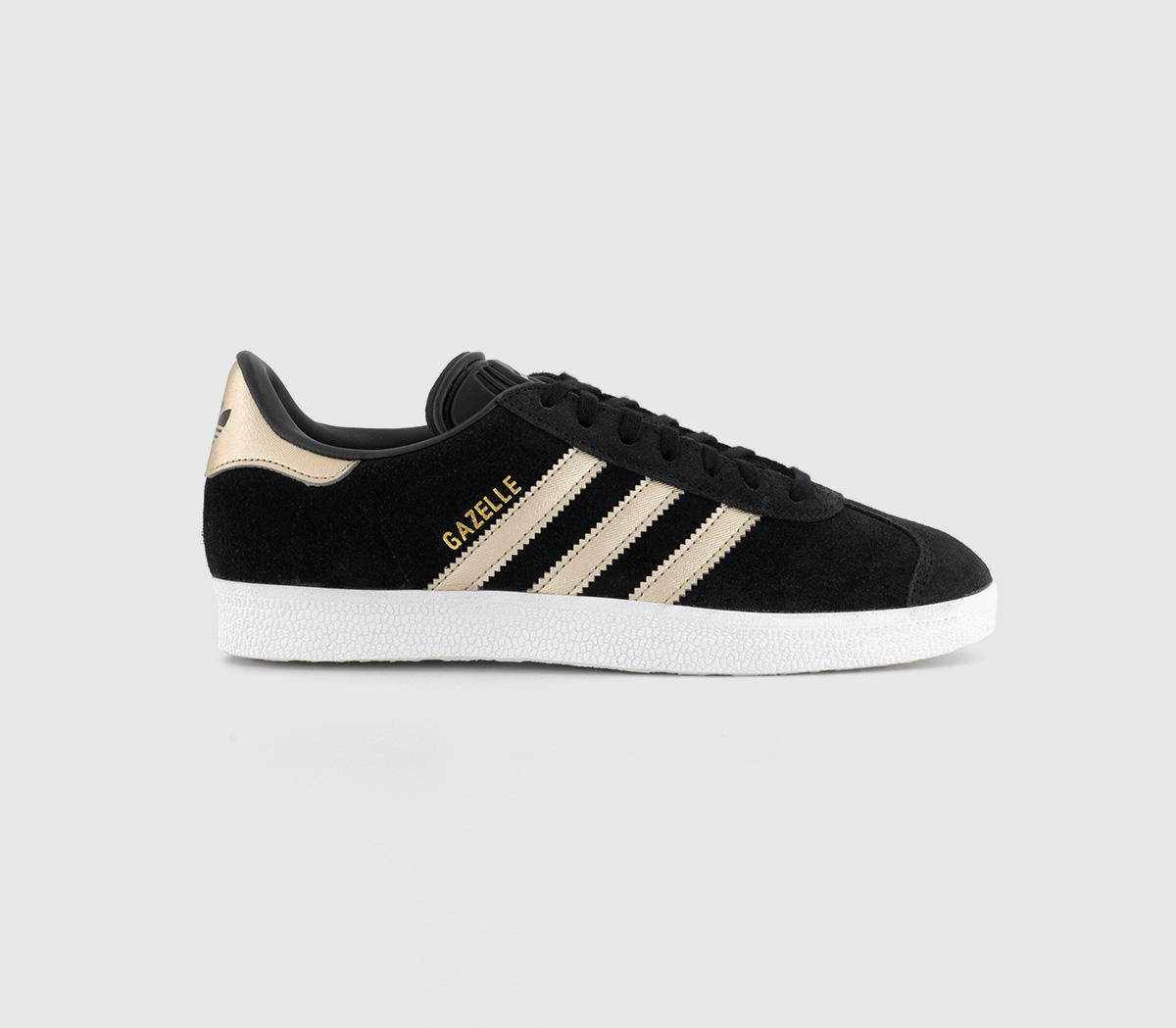 adidas Gazelle Trainers Black Cyber Metallic Cloud White