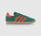 Odd sizes - adidas Gazelle Collegiate Green Preloved Red Gum Uk Sizes Right 8/Left 9