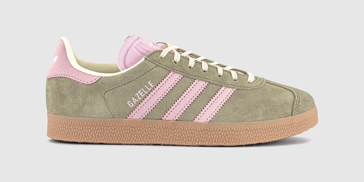 adidas Gazelle Trainers Orbit Green Clear Pink Cream White OFFCUTS SHOES by OFFICE adidas Gazelle Trainers Orbit Green Clear Pink Cream White OFFCUTS SHOES by OFFICE