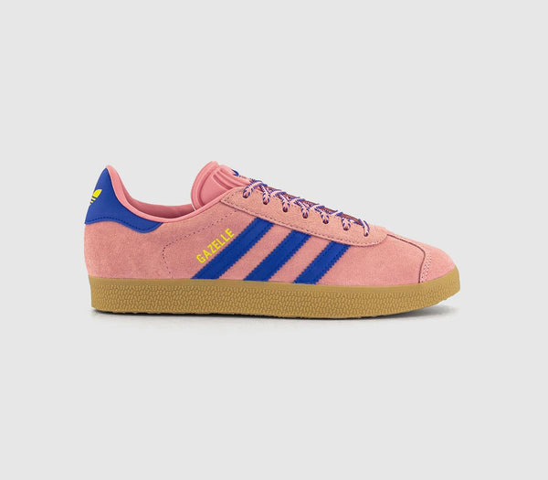  adidas Gazelle Trainers Semi Pink Spark Lucid Blue Pure Sulfur Uk Size 4