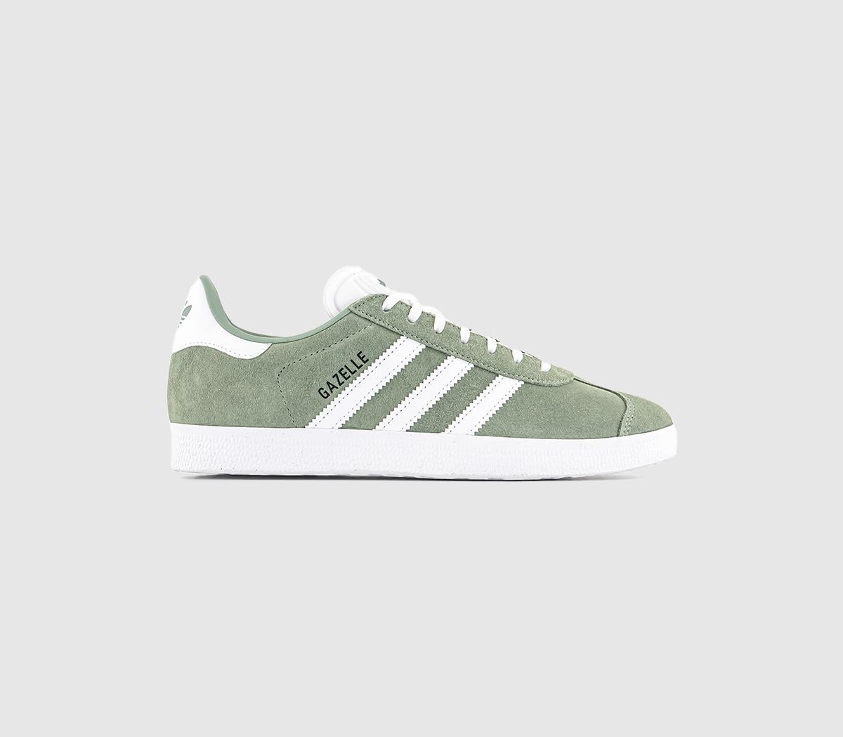 Odd Sizes -  adidas Gazelle Silver Green White Black - UK Sizes Right 5/Left 6