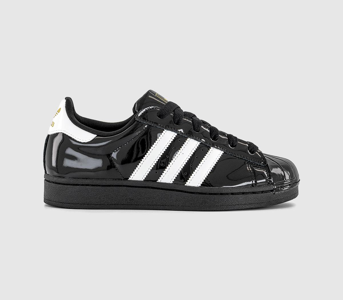 adidas Superstar Ii Trainers Black White Patent
