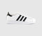 adidas Superstar II Trainers White Black Patent