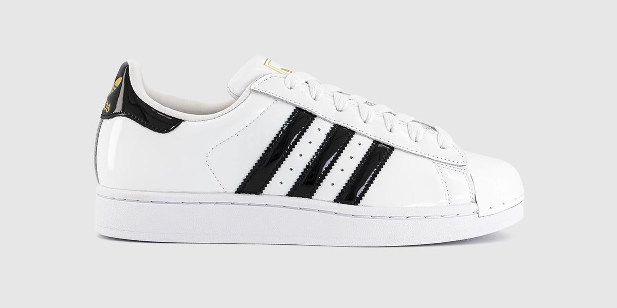 adidas Superstar Ii Trainers White Black Patent Uk Size 5 – OFFCUTS SHOES  by OFFICE