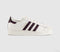 adidas Superstar Il Trainers Offwhite Maroon Gold Metallic