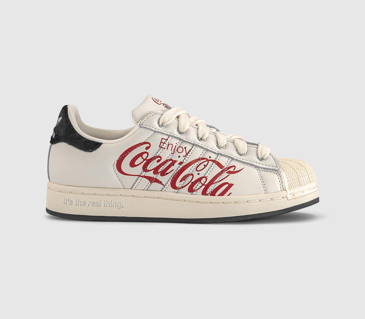 adidas Superstar II Trainers Coca Cola White Black Cream White