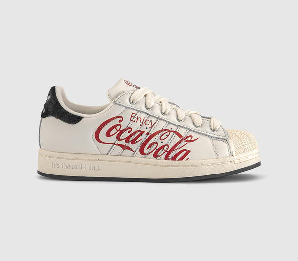 adidas Superstar II Trainers Coca Cola White Black Cream White