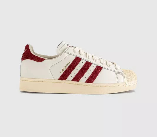adidas Superstar II Trainers Off White Rust Red Warm Vanilla