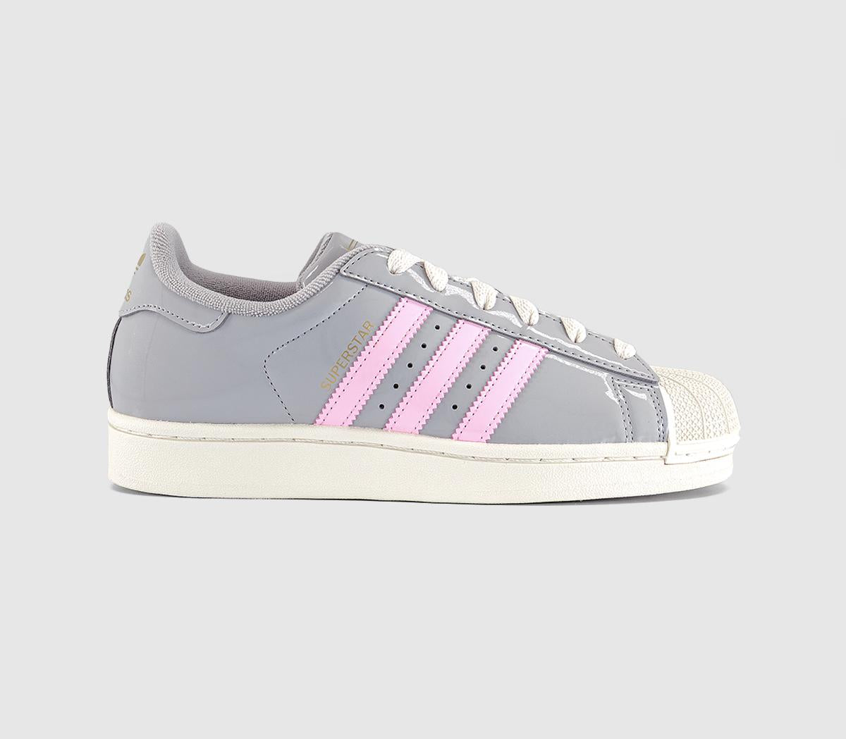 adidas Superstar II Trainers Grey Clear Pink Offwhite adidas Superstar II Trainers Grey Clear Pink Offwhite