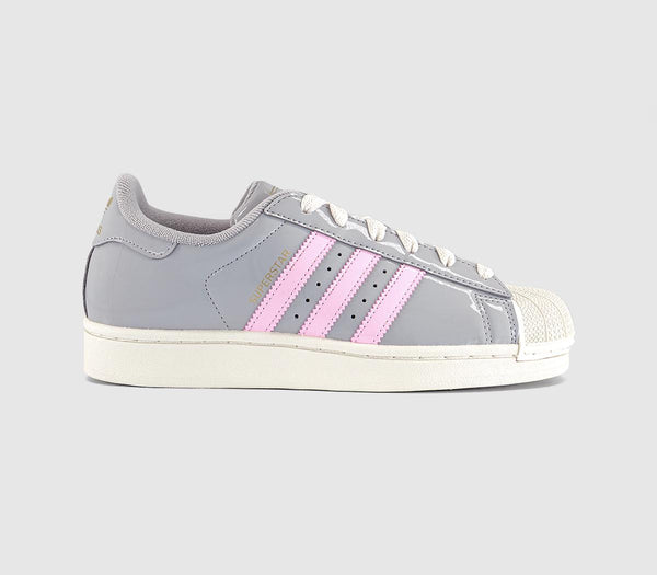 adidas Superstar II Trainers Grey Clear Pink Offwhite